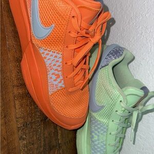 Nike Orange and Green Sneakers